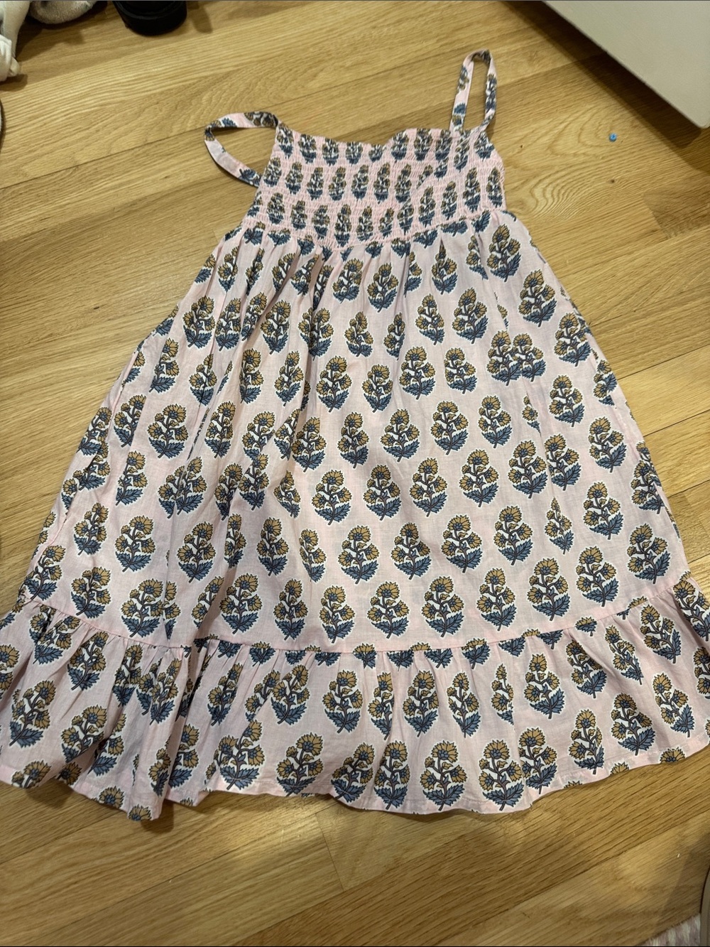 Mango Girls Pink Floral Print Sundress
